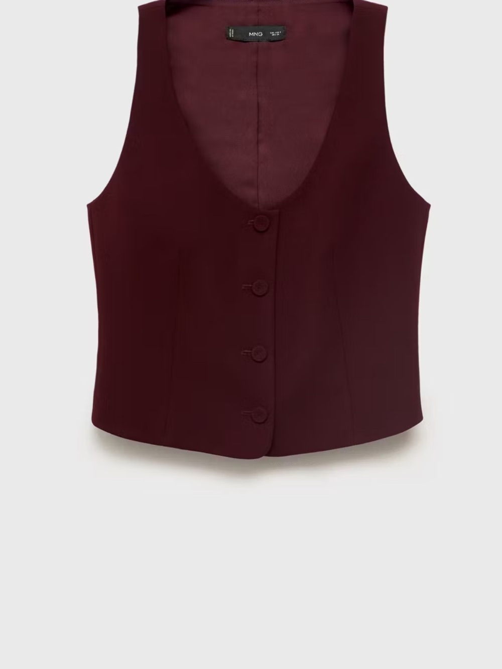 Suit vest with buttons